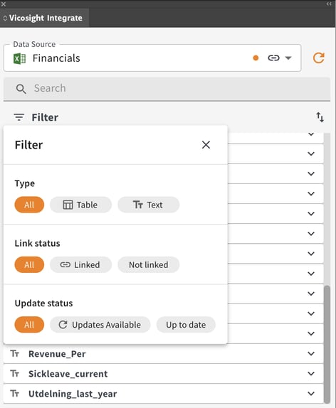 Filter Options