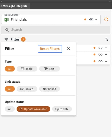 Reset Filters