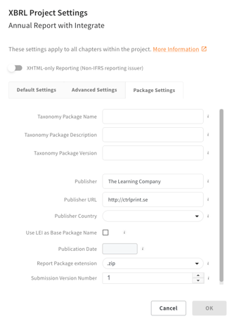 XBRL-package-settings